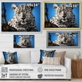 thumbnail image 4 of Designart "Monochrome Leopard Portrait in Blue" Animals Canvas Print, 4 of 5