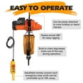 thumbnail image 2 of Electric Chain Hoist,2200lbs Portable Electric Power Winch,10 ft Lifting Height,110V Single Phase Overhead Crane 360° Rotatable Hooks for Garage Ceiling, 2 of 5