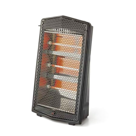 Pelonis 1500W Electric Quartz Radiant Heater with 3-Heat Settings, PSH20Q3ABB, Black