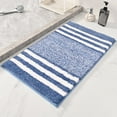 thumbnail image 4 of sruoe Bathroom Rugs, Bath Mat for Bathroom Floor 1pcs, Bath Mats for Bathroom Floor Non Slip Non Skid, Rectangular Polyester Floor Mat for Bath Door Household, Blue, 4 of 7