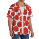thumbnail image 2 of Balery Hand Drawn Tomatoes Camisa Casual de Manga Corta con Botones para Hombre, Texturizada, Estilo Cubano, para Playa, Verano-4X-Large, 2 of 5