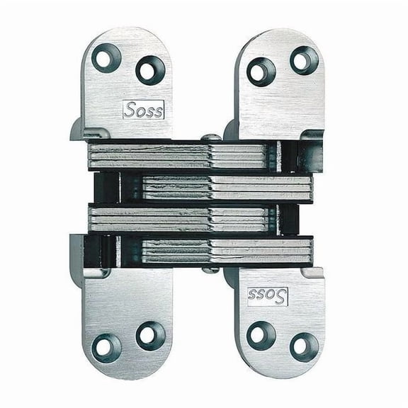 Concealed Hinge, Zamac/Steel, Full Mortise Mounting, 1 3/8 in Leaf W x 5 1/2 in Leaf H 220US26D