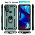 thumbnail image 4 of Jiahe Cover For Motorola Moto G Power 2022,Armor Shockproof TPU Bumper Case,Degree Rotation Kickstand With Magnetic Car Mount Ring Holder Hard PC Case Cover,6.5 inch,Darkgreen, 4 of 7