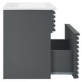 thumbnail image 4 of Modway Render 17.5" MDF Wood Wall-Mount Bathroom Vanity in Gray/White, 4 of 4