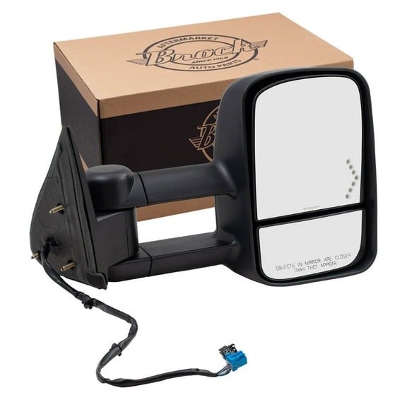 Brock Power Towing Mirror for 2003-2006 Silverado 1500 Extendable Turn Signal Indicator Heated