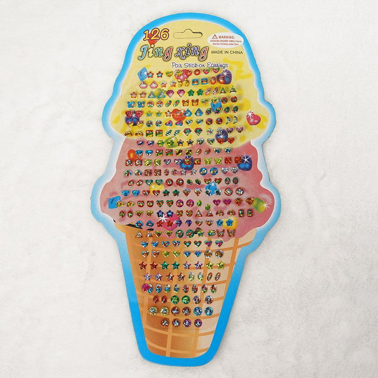 Kids Jewellery Party Colorful Kid Earring Sticker 5 Sheet/300x Crystal  Stick