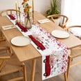 thumbnail image 3 of Valentine's Day Table Runner - 70 Inch Long, Kitchen Dining Table Runner Dresser Scarves, Pink Love Heart Truck Floral Romantic Farmhouse Decor for Coffee Tables Wedding Party Banquet, 3 of 8