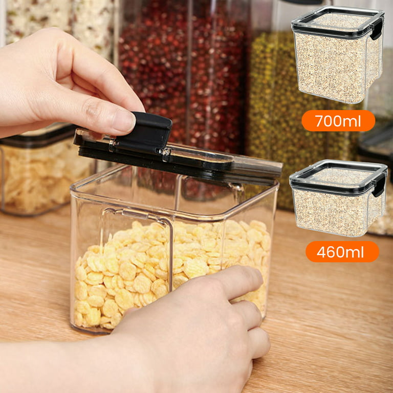 NEW Clear Airtight Food Storage Container Home Kitchen Organization  Canisters With Lids For Cereal Dry Food