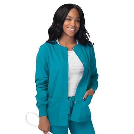 

Sivvan Women s Scrubs Warm-Up Jacket / Front Snaps - Round Neck