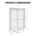 thumbnail image 5 of Yiwa 60" W x 76" H Frameless Shower Doors, Double Sliding Shower Door with Seal Strip Parts and Handle(Black), 5 of 7