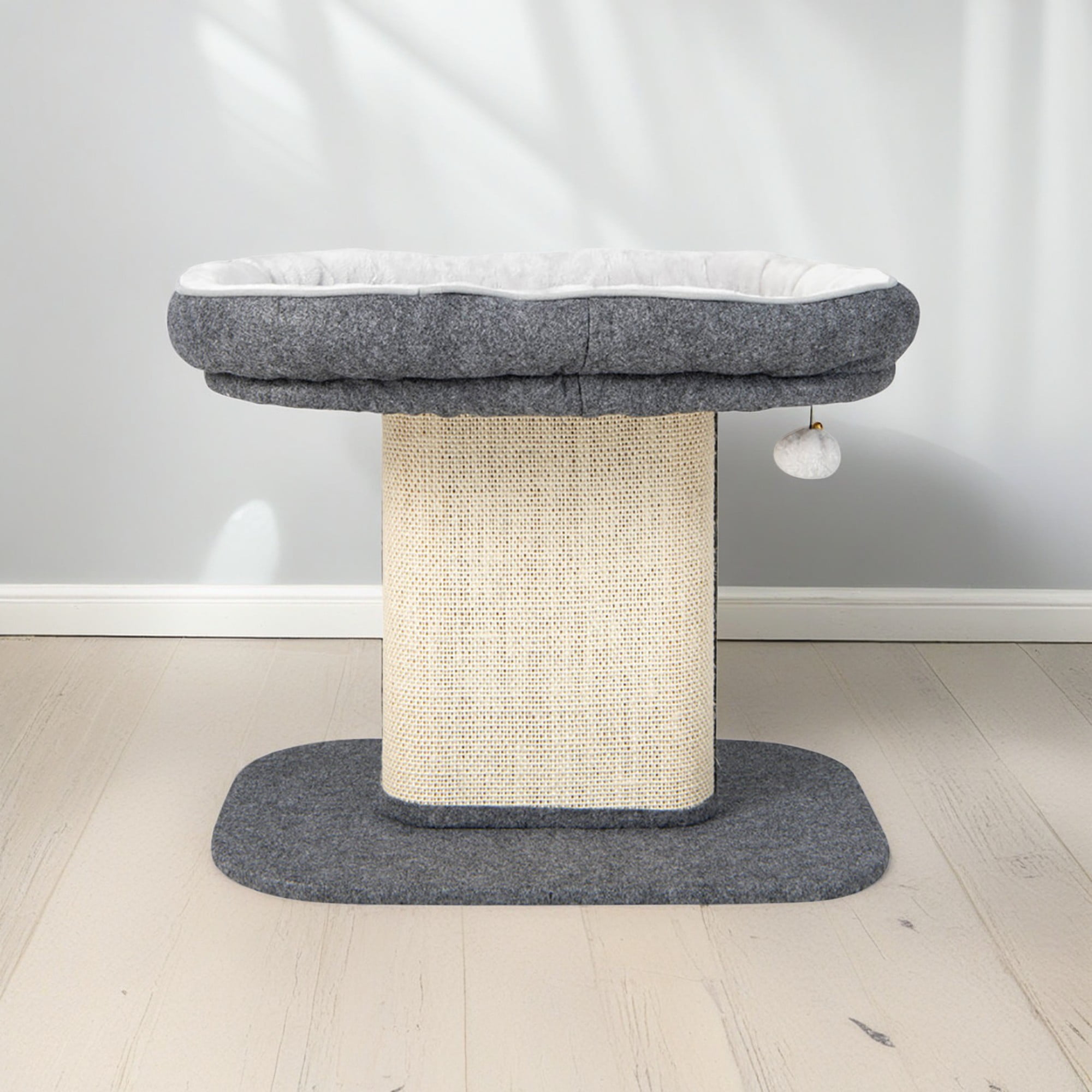 Kadyn 23" Cat Tree Tower with Cat Scratching Post, Large Plush Perch, Cat Shelter Scratcher Apartment for Kittens, Gray
