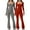 Red2, variant on Women's Jumpsuit Workout Gym Yoga Jumpsuits Long Sleeve Exercise Rompers 2 Pack