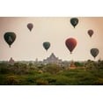 thumbnail image 2 of Louiz, Milton 14x11 Gold Ornate Wood Framed with Double Matting Museum Art Print Titled - Balloons Over Bagan, 2 of 4