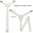 thumbnail image 2 of Sheet Fastener Kit with 6 Way Cross Sheet Clips and Non Slip Clip Adjustable Elastic Bed Sheet Holder Straps Fitted Sheet Suspenders Grippers for Round and Square Mattresses, 2 of 6