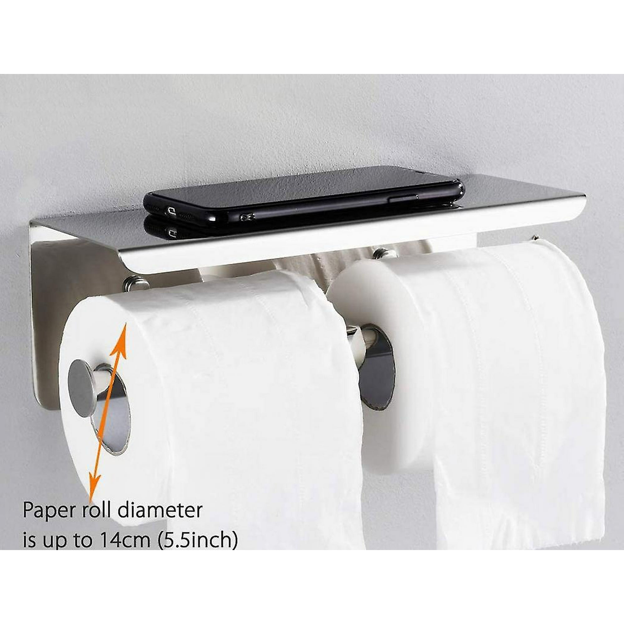 Dual use roll paper dispenser polished chrome roll paper towel holder