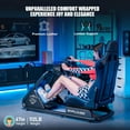 thumbnail image 4 of GTPLAYER Racing Simulator Cockpit Gaming Chair with Bluetooth Speakers, Blue/Black, 4 of 8