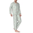 thumbnail image 2 of Hirioo Retro Snake for Men's Pajama Sets 2 Piece Pjs Men's Long-Sleeved Pajama Set Button Down Sleepwear,S-XXL-Large, 2 of 7