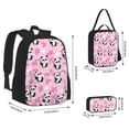 thumbnail image 2 of Pofeuu Funny Panda Draws A Heart Print Backpack Travel Backpacks With Lunch Bag Pencil Bag Set 3 pcs Set Cartoon Backpack, 2 of 7