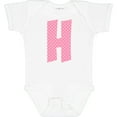 thumbnail image 3 of Inktastic Pink and White Polka Dots Letter H Boys or Girls Baby Bodysuit, 3 of 5