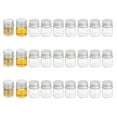 thumbnail image 4 of Frascos de vidrio claros de 5ml, paquete de 20 frascos de muestra de líquido pequeños con tapas de tornillo, botellas a prueba de fugas, frascos vacíos, contenedor de polvo, plateado, 4 of 6