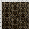 thumbnail image 3 of Soimoi Damask Print, Silk Fabric, Decor Sewing Fabric by The Yard 42 Inch Wide,Decorative Fabric for Shirts Suits Ties, Black & Yellow, 3 of 5
