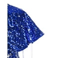 thumbnail image 5 of iixpin Kids Girls Sequins Cap Sleeve Short Jumpsuit Sparkly V-Neck Formal Party Romper Disco Dance Romper Blue 12, 5 of 7