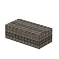 thumbnail image 3 of WestinTrends 4-Piece Conversation Set with Back Cushions PE Rattan Furniture, Brown/Navy Blue, 3 of 6