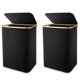 thumbnail image 1 of 2X Cesto de Ropa Sucia con Tapa, Cesto de Ropa Sucia Negro con Bolsa de Ropa ExtraíBle, Clasificador de Ropa para Cuarto de Baño Y Dormitorio, 1 of 5