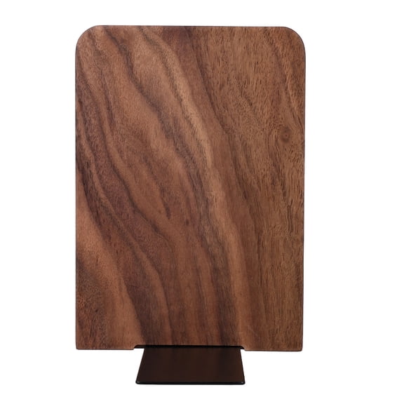 TABLZONE Wooden Farmhouse Bookends, Beech Wood Decorative Shelf Support, Single Piece Rustic Style Book Holder