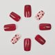 thumbnail image 4 of Set de 24 Uñas Postizas Wisewo en Forma Almendra Roja Reutilizables, 4 of 7