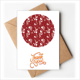 thumbnail image 1 of Rojo patron blanco Decoracion Navidad Nota en blanco del sobre de la tarjeta de agradecimiento, 1 of 4