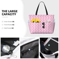 thumbnail image 4 of Defioc Breast Cancer Awareness5 Pattern Beach Bag for Women - Large Beach Tote Bag Waterproof Sandproof Swim Pool Bag Everyday Bag Handbags with Zipper, 4 of 6