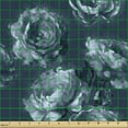 thumbnail image 2 of Ambesonne Floral Fabric by the Yard Upholstery, Nostalgia Art Peony Flowers, 3 Yards, Dark Slate Blue, 2 of 5