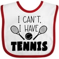 thumbnail image 3 of Inktastic I Can't, I Have Tennis Boys or Girls Baby Bib, 3 of 4