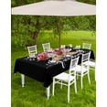 thumbnail image 4 of Outdoor Tablecloth with Umbrella Hole,Flag Day USA Flag Soldier Boot Patriotic Black Back Spillproof Waterproof Table Cloth Zippered Table Covers,Red Stripe Stars Washable Tablecloths for Picnic, 4 of 6