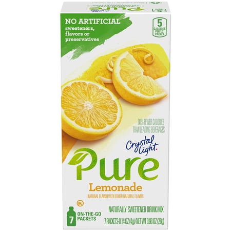 (21 Pack) Crystal Light Pure Lemonade Drink Mix, 0.98 oz