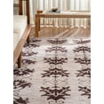 thumbnail image 5 of HAND KNOTTED WOOL FLORAL MODERN AREA RUGS - 9'x12', Rectangle Shape, Brown Color, Classic Traditional Design, Low Pile Handmade Area Rugs for Living Room, Bed Room (N00921), 5 of 10