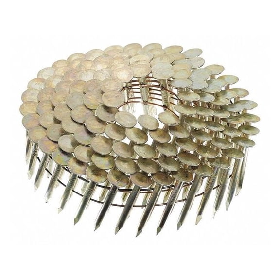 Senco M003105 Roofing Nail, 1-1/2 in L, Galvanized Steel, Full Round Head, Smooth Shank