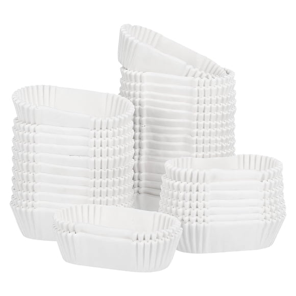 1000Pcs Mini Cupcake Liners,Cabilock Cup Cake Liners Paper,Disposable White Baking Cups for Baking,Muffin Liners Oil-Proof Cupcake Wrappers Rectangle Parchment Liners for 36-Hole Baking Pan