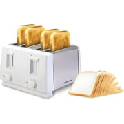 4-Slice Stainless Steel Toaster (WHITE)