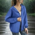thumbnail image 5 of Womens Rain Jacket Raincoat Windbreaker Running Waterproof Lightweight Packable with Hood Travel Hiking Cycling Coats for Women, 5 of 5