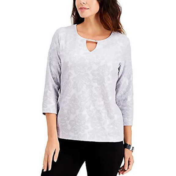 JM Collection Textured Hardware Top, Silver