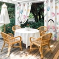 thumbnail image 4 of Outdoor Curtains for Patio Waterproof, Easter Outdoor Privacy Panels Grommet, Spring Rabbit Feet Eggs Botanical Blooms Flowers Blackout Outside Curtains for Porch/Cabana 54"x84", 1 Panel, 4 of 8