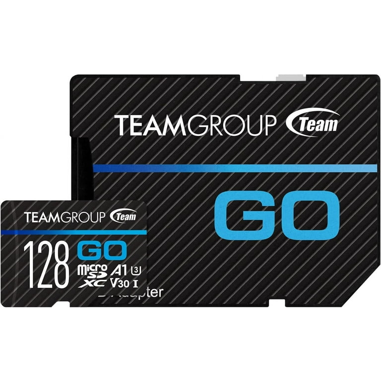 TEAMGROUP GO Card 128GB x 2 Pack Micro SDXC UHS-I U3 V30 4K for GoPro &  Action Cameras High Speed Flash Memory Card with Adapter for Outdoor,  Sports