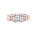 thumbnail image 2 of FB Jewels 10kt Rose Gold Round Diamond Cluster Bridal Wedding Engagement Ring 1/2 Cttw Size 6.5, 2 of 4