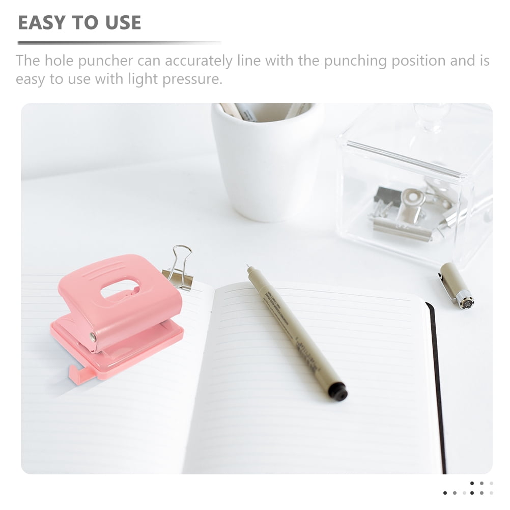 HOMEMAXS 2pcs Loose Leaf Hole Puncher Paper Sheets Hole Maker Manual Hole Punch For Office Two Hole Punch
