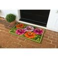Indoor/Outdoor Hooked Rug, Zinnia 42"x24"
