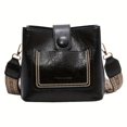 thumbnail image 1 of LHSHID Minimalist Bucket Bag Solid Color Versatile Work Bag Single Shoulder Crossbody With Broad Strap, 1 of 6