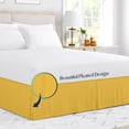 thumbnail image 4 of CCNY 21" Inch Drop Pleated Bed Skirt Full Size 100% Microfiber Made Golden Bedskirt with Split Corners, 4 of 7