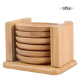 thumbnail image 1 of Posavasos de bambú para bebidas, mesa redonda, 6 uds., esteras resistentes al calor, 1 of 1
